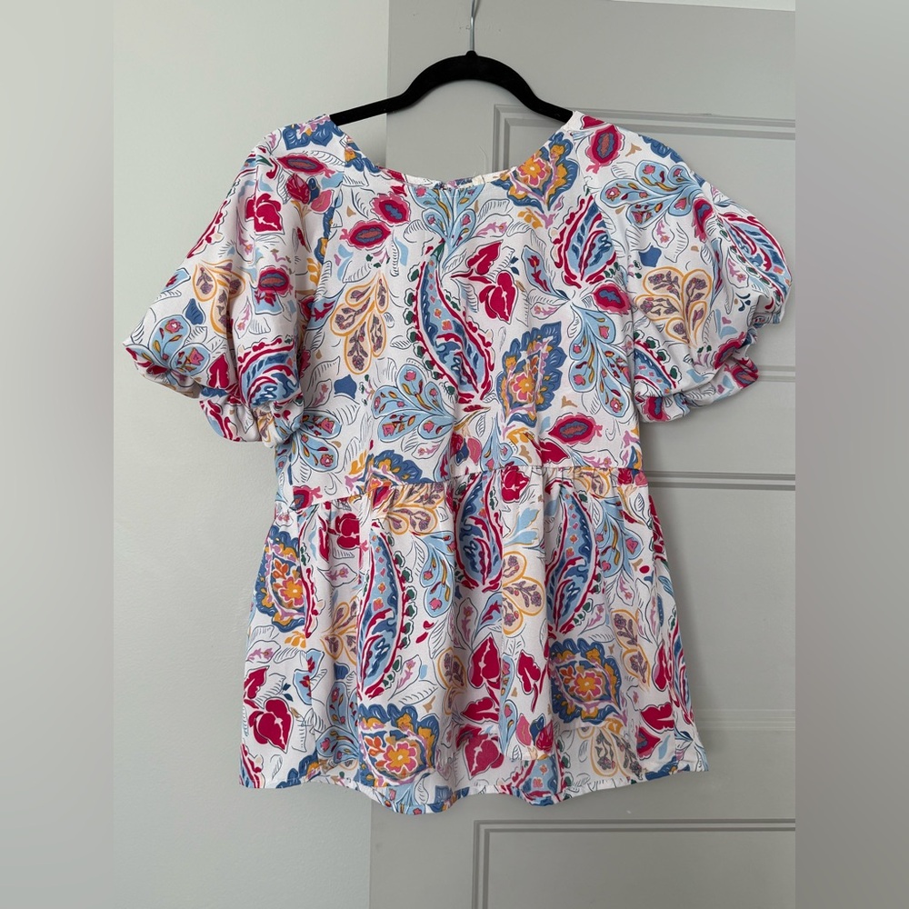 JODIFL Multicolor Floral Puff Sleeve Blouse